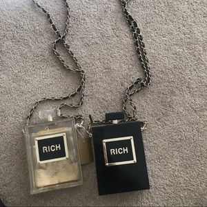 “Rich” perfume bottle clutch